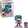 ¡Funko Pop! & Pin: The Avengers: Earth's Mightiest Heroes - 60 Aniversario, Capitán América con Pin