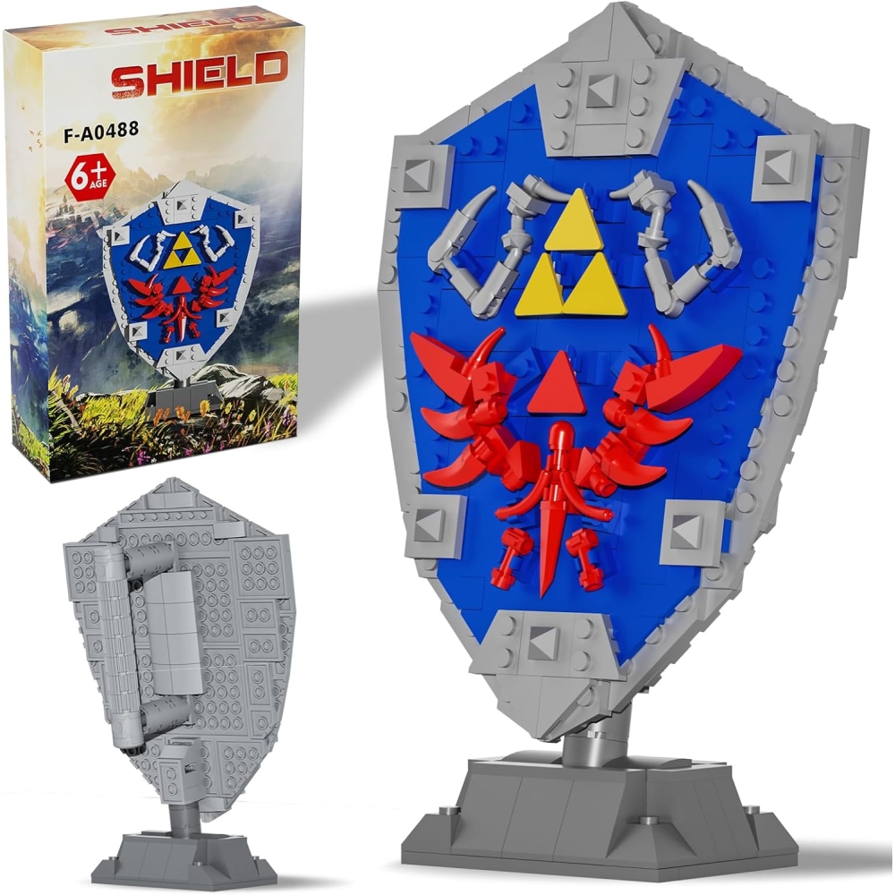 BOTW Hylian Shield - Juego de bloques de construcción, Breath of The Wild Shield (314 Piezas)